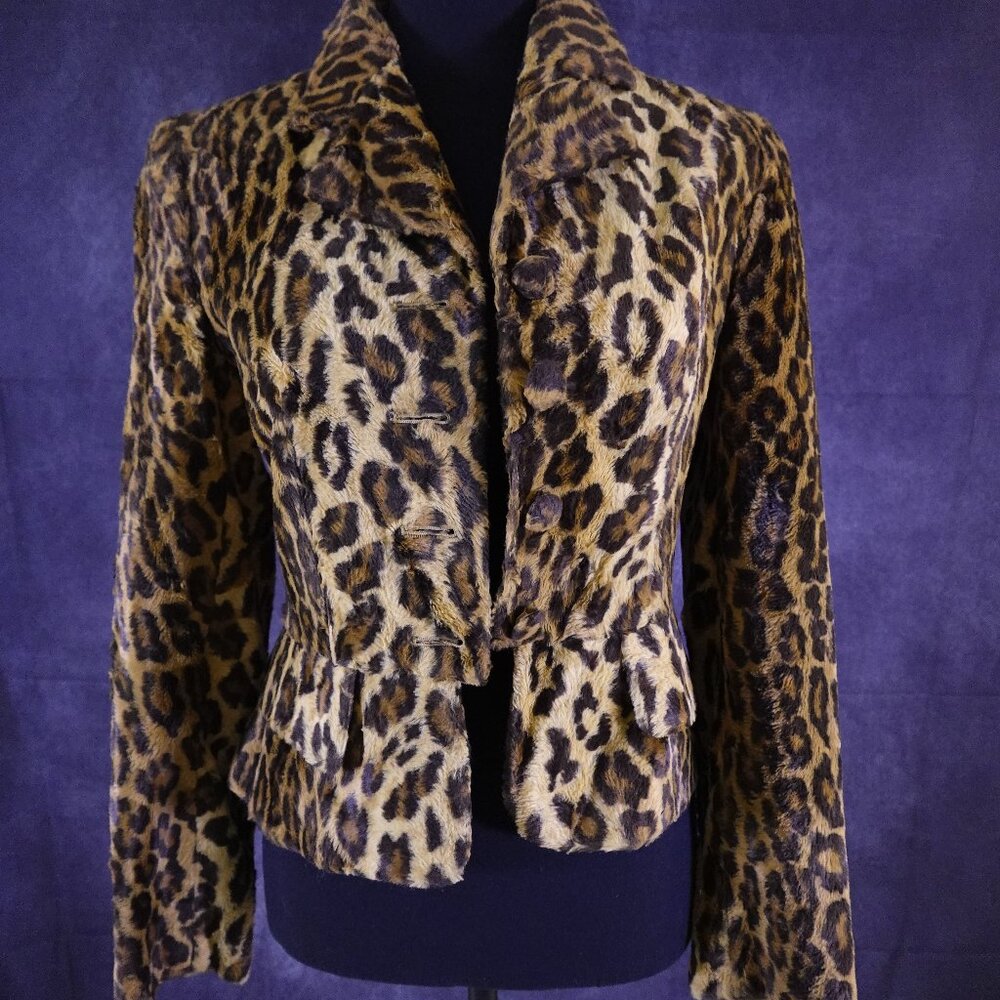 Faux Fur Designer Leopard Jacket